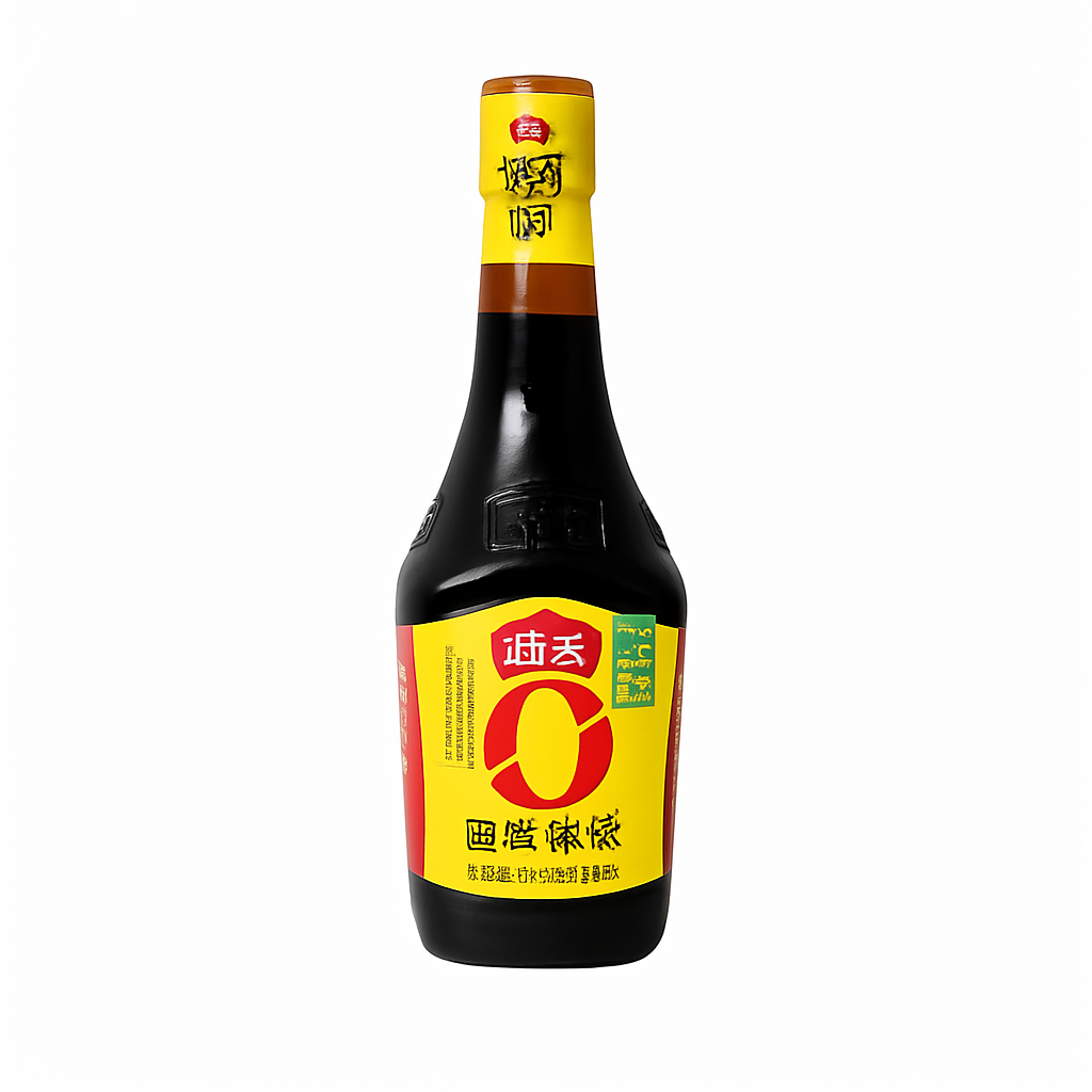 Mei Wei: Molho de Soja Premium Sem Aditivos(味极鲜)- Haitian 750ml - Embalagem em Fundo Branco