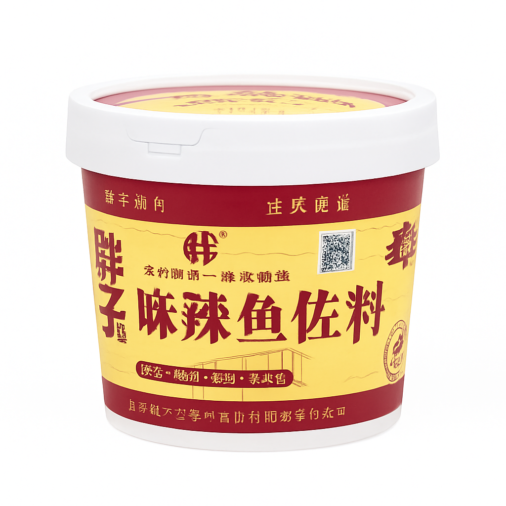 Mei Wei: Tempero para Peixe Apimentado(麻辣鱼调料)- Pang Zi 3kg - Embalagem em Fundo Branco
