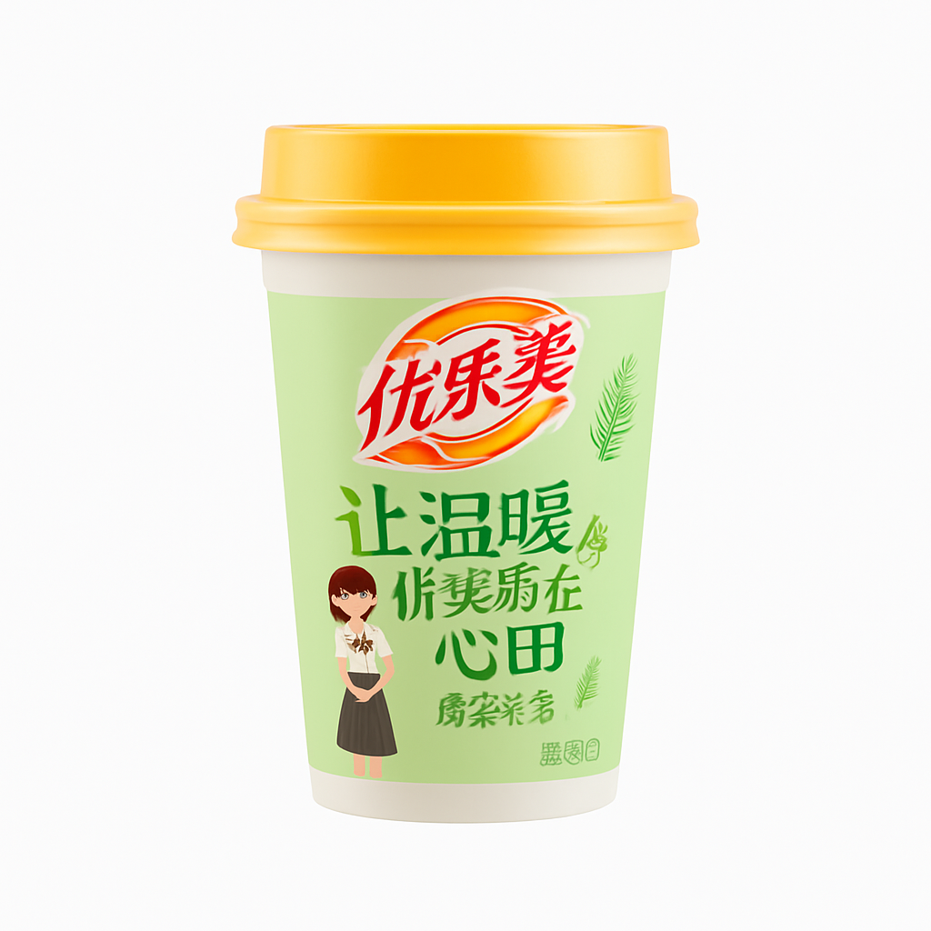 Mei Wei: Bubble Tea Sabor Cevada(喜之郎奶茶麦香味)- Jinmailang 80g - Embalagem em Fundo Branco