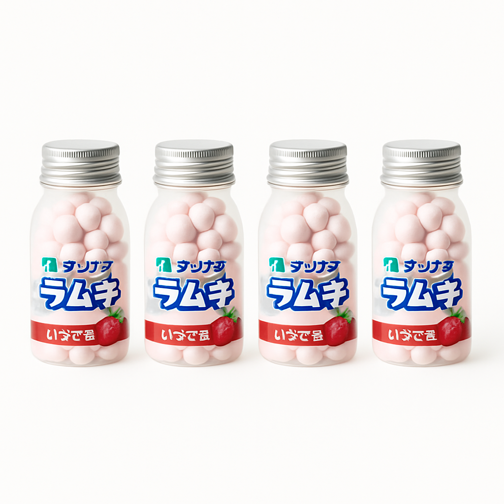 Mei Wei: Pastilhas Refrescantes de Morango(正合清口含片)- Zhenghe 38g - Embalagem em Fundo Branco