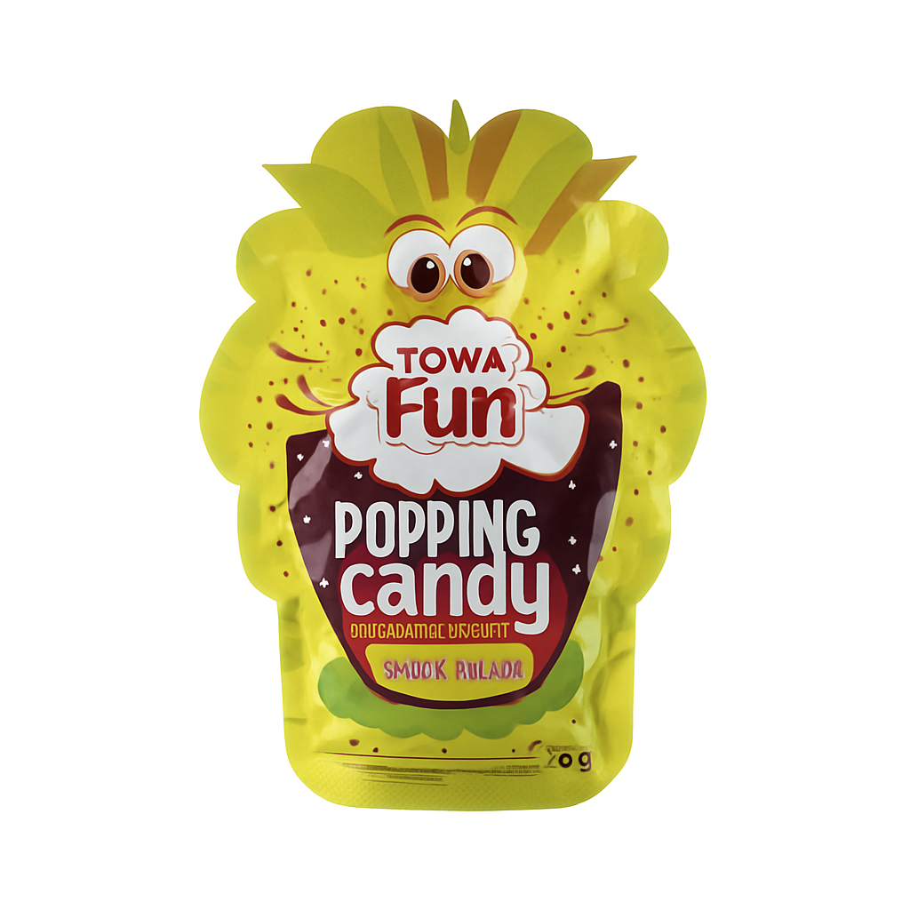Mei Wei: Popping Candy Sabor Melão(ポッピングキャンディー)- 30g - Embalagem em Fundo Branco