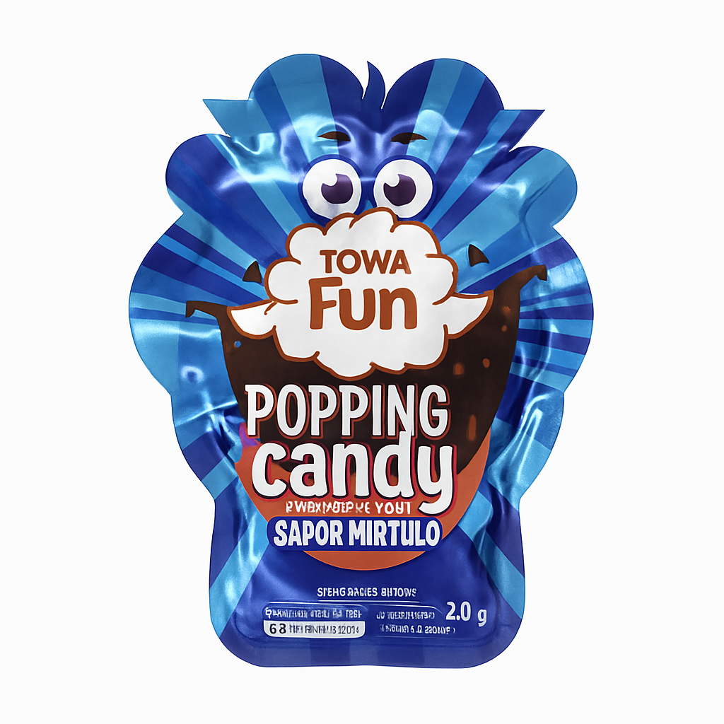 Mei Wei: Popping Candy Sabor Mirtilo(ポッピングキャンディ)- 30g - Embalagem em Fundo Branco