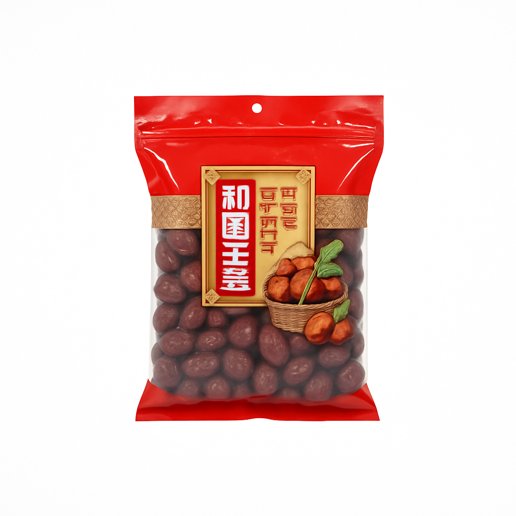 Mei Wei: Tâmaras Cinzas Premium(特级灰枣)- Xinjiang 500g - Embalagem em Fundo Branco
