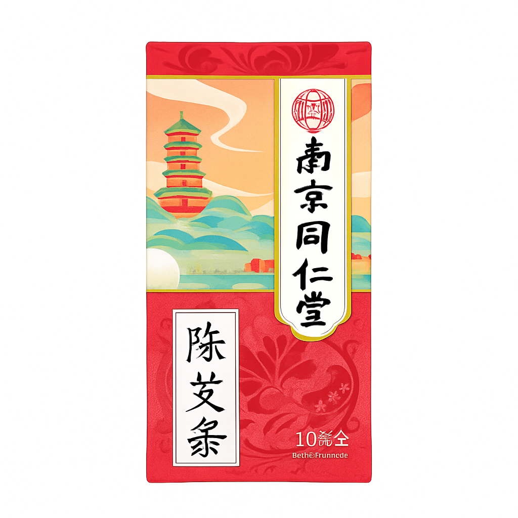 Mei Wei: Bastões de Moxa Artemísia(陈艾条)- Nanjing Tongrentang 10un - Embalagem em Fundo Branco