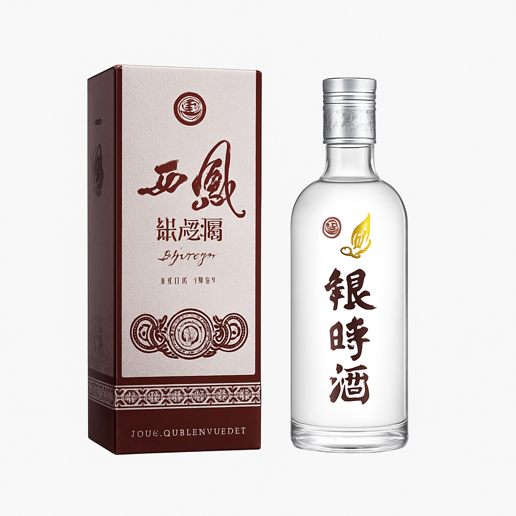 Mei Wei: Xifeng Yinchun Baijiu(西凤银醇酒)- Xifeng 500ml - Embalagem em Fundo Branco