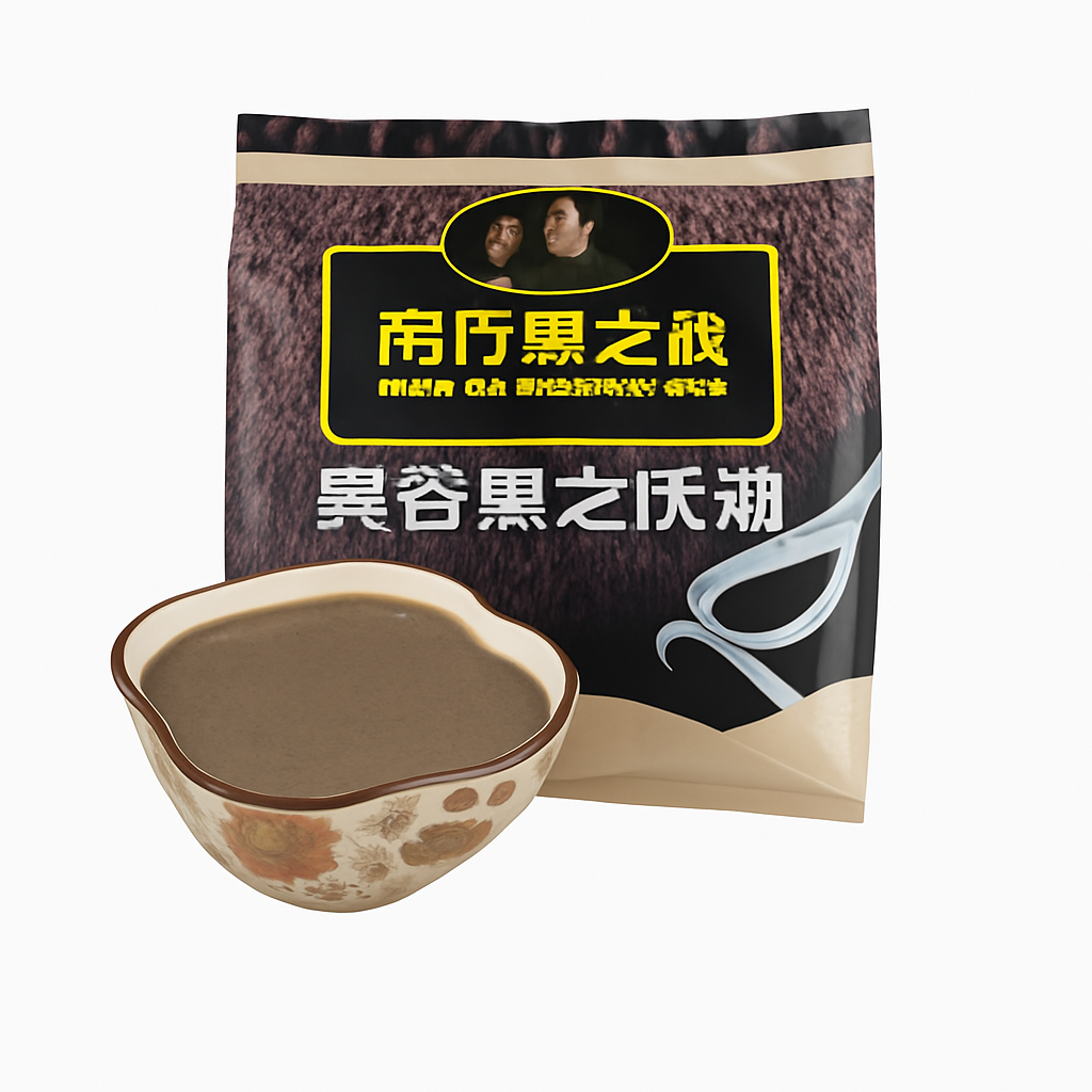 Mei Wei: Cereal de Gergelim Preto(南方黑芝麻糊)- Nanfang 480g - Embalagem em Fundo Branco