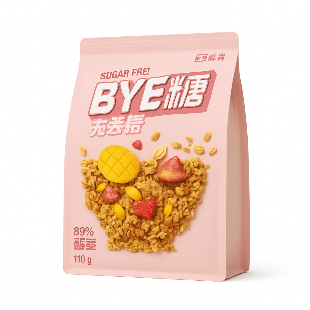 Mei Wei: Cereal de Trigo Sarraceno com Morango(三养苦荞麦片)- Samyang 400g - Embalagem em Fundo Branco