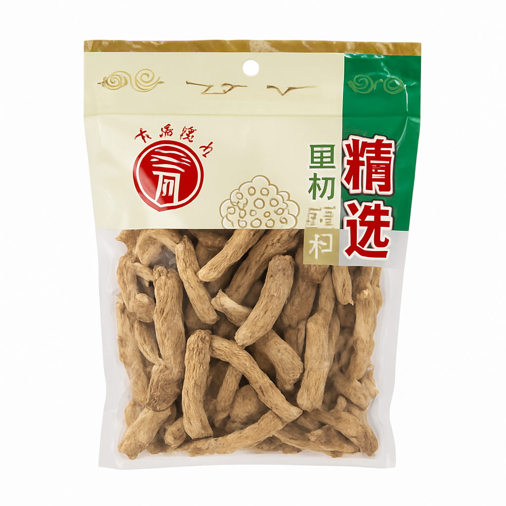 Mei Wei: Base de Sopa Baji(巴戟)- 100g - Embalagem em Fundo Branco