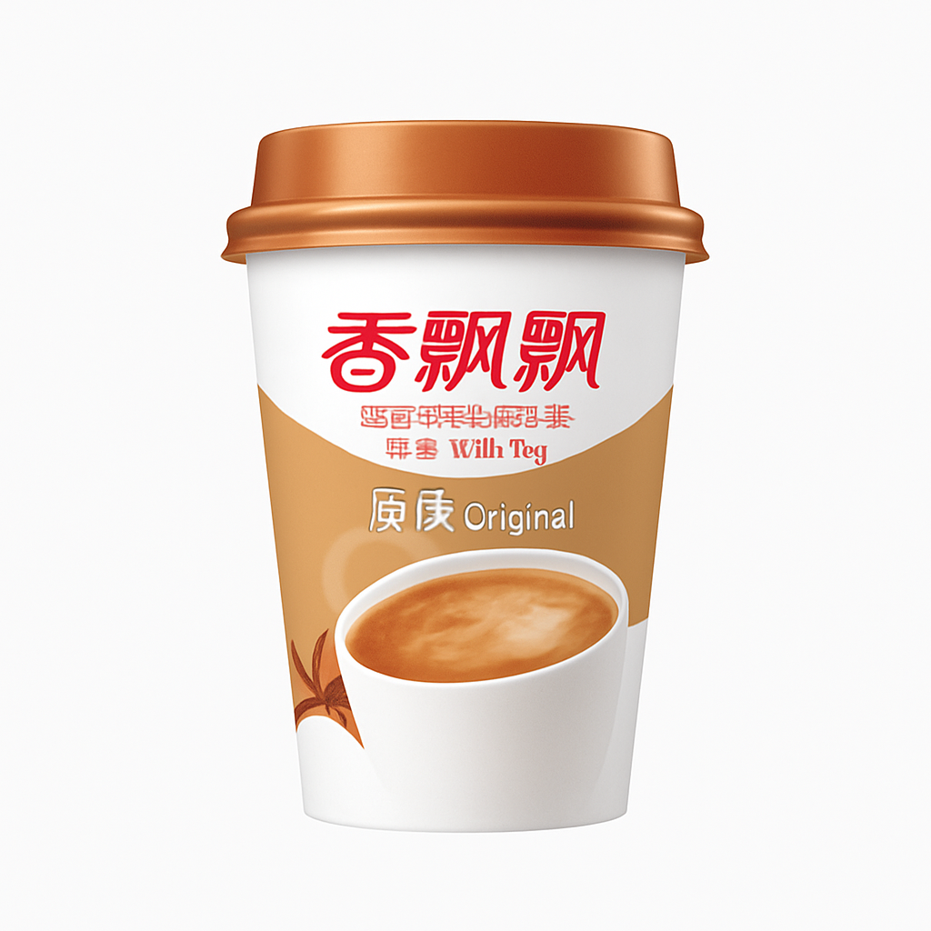 Mei Wei: Chá de Leite Original(香飘飘奶茶)- Xiang Piao Piao 80g - Embalagem em Fundo Branco
