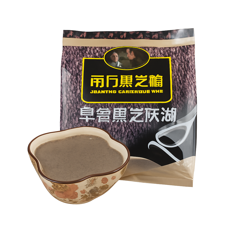 Mei Wei: Cereal de Gergelim Preto(南方黑芝麻糊)- Nanfang 480g - Embalagem em Fundo Branco
