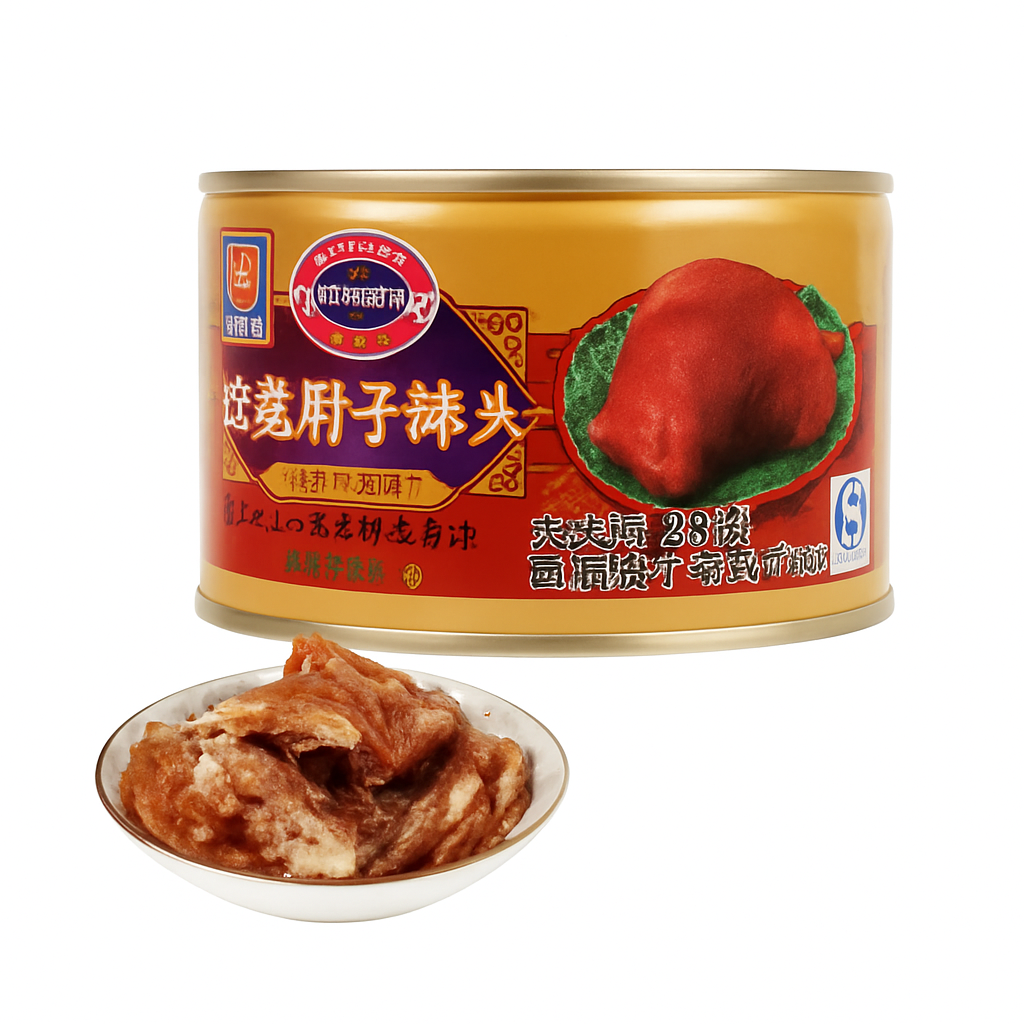 Mei Wei: Cotovelo de Porco Cozido(红烧肘子)- Meilin 397g - Embalagem em Fundo Branco