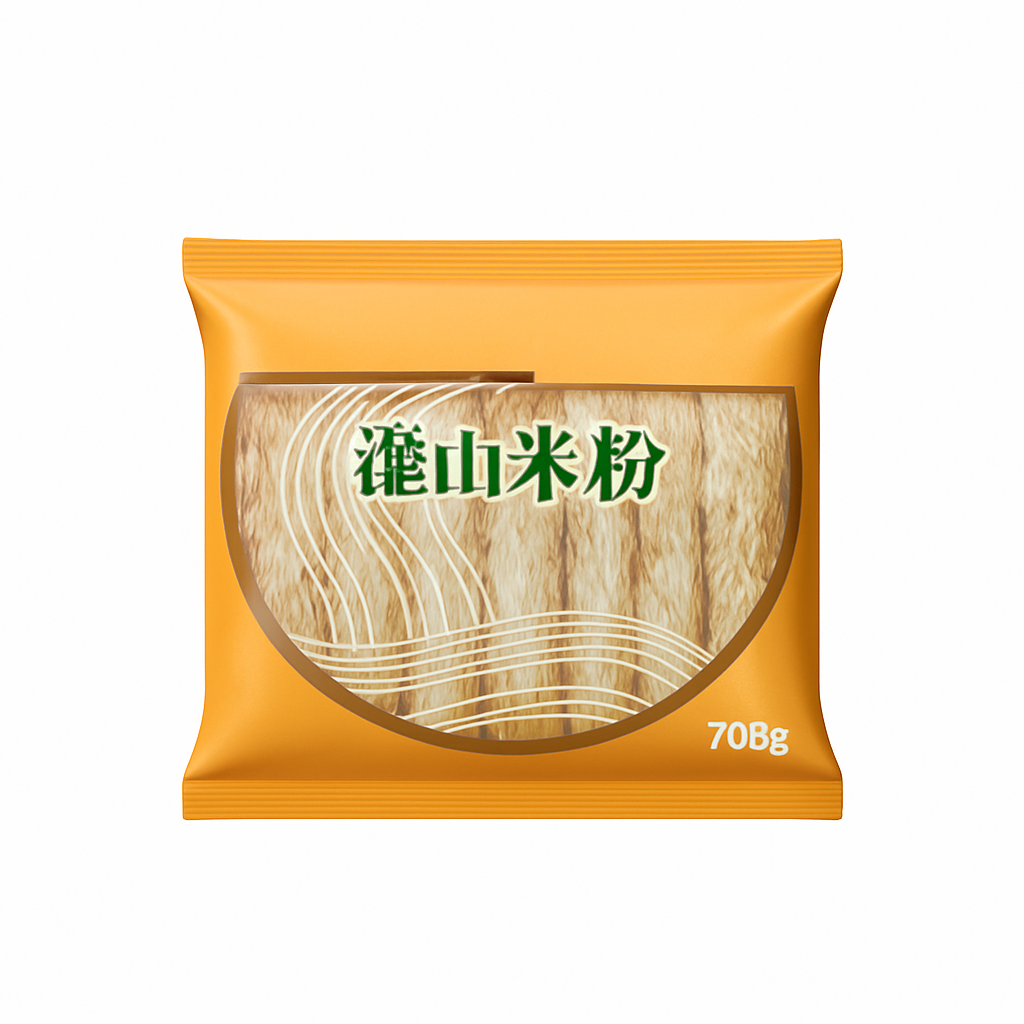 Mei Wei: Macarrão de Arroz com Inhame Chinês (淮山米粉)- Fuhui 708g - Embalagem em Fundo Branco