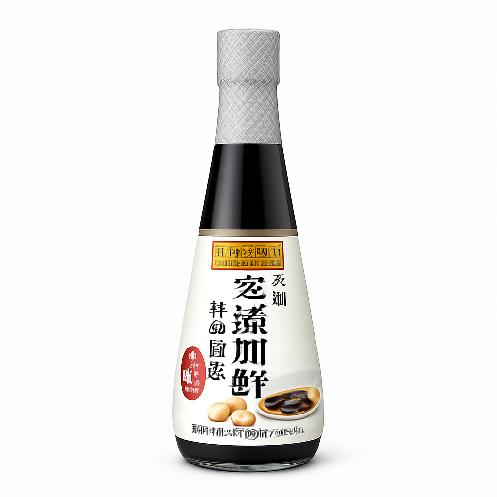 Mei Wei: Molho de Soja Premium醇味鮮 - Lee Kum Kee 500ml - Embalagem em Fundo Branco