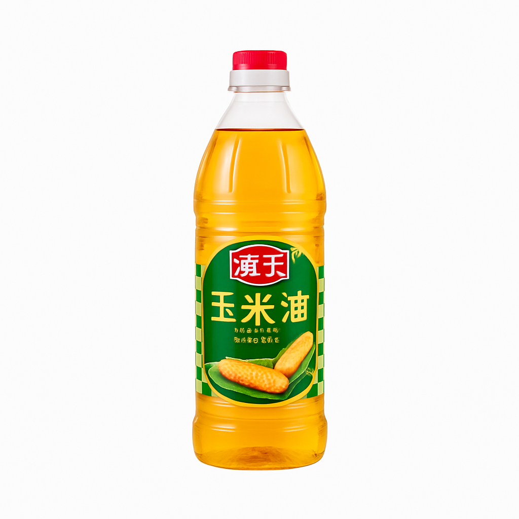 Mei Wei: Óleo de Amendoim Puro(厨邦纯花生油)- Chubang 900ml - Embalagem em Fundo Branco