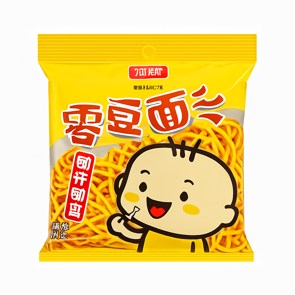 Mei Wei: Macarrão Instantâneo Crocante(零食面)- Si Chau 30g - Embalagem em Fundo Branco