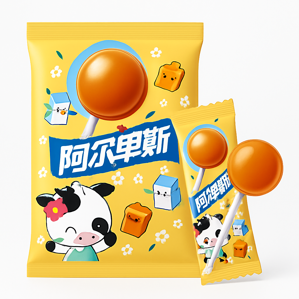 Mei Wei: Pirulito Alps(阿尔卑斯棒糖)- Original 200g - Embalagem em Fundo Branco