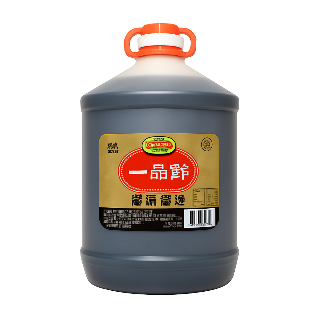 Mei Wei: Molho de Soja Premium Lan Hua(兰花一品鲜)- San Yuen 5L - Embalagem em Fundo Branco