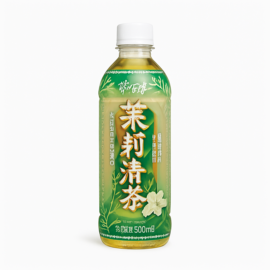 Mei Wei: Chá de Jasmim(康师傅茉莉清茶)- Kangshifu 500ml - Embalagem em Fundo Branco
