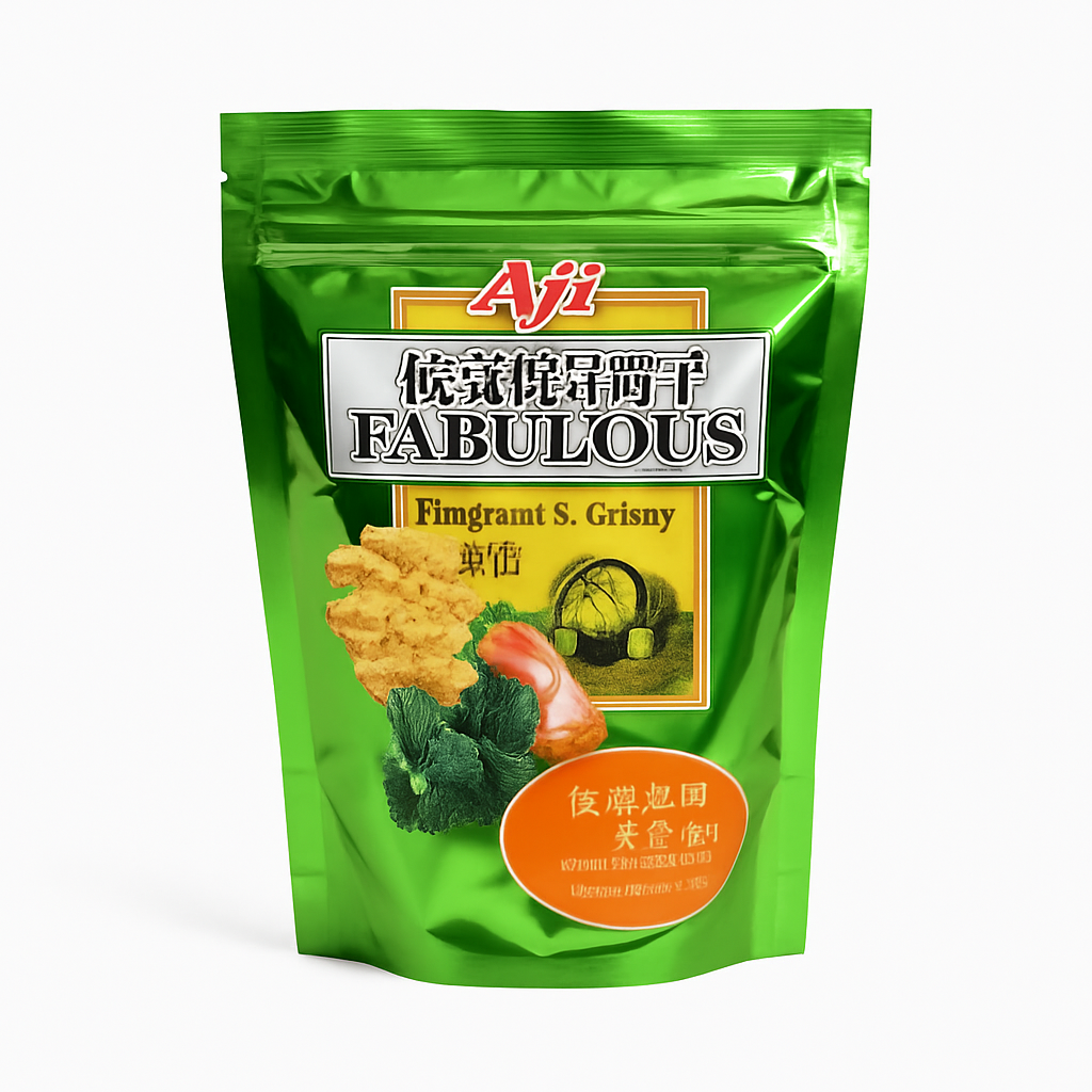 Mei Wei: Biscoito Crocante Fabulous(惊奇脆片饼干)- Aji 200g - Embalagem em Fundo Branco