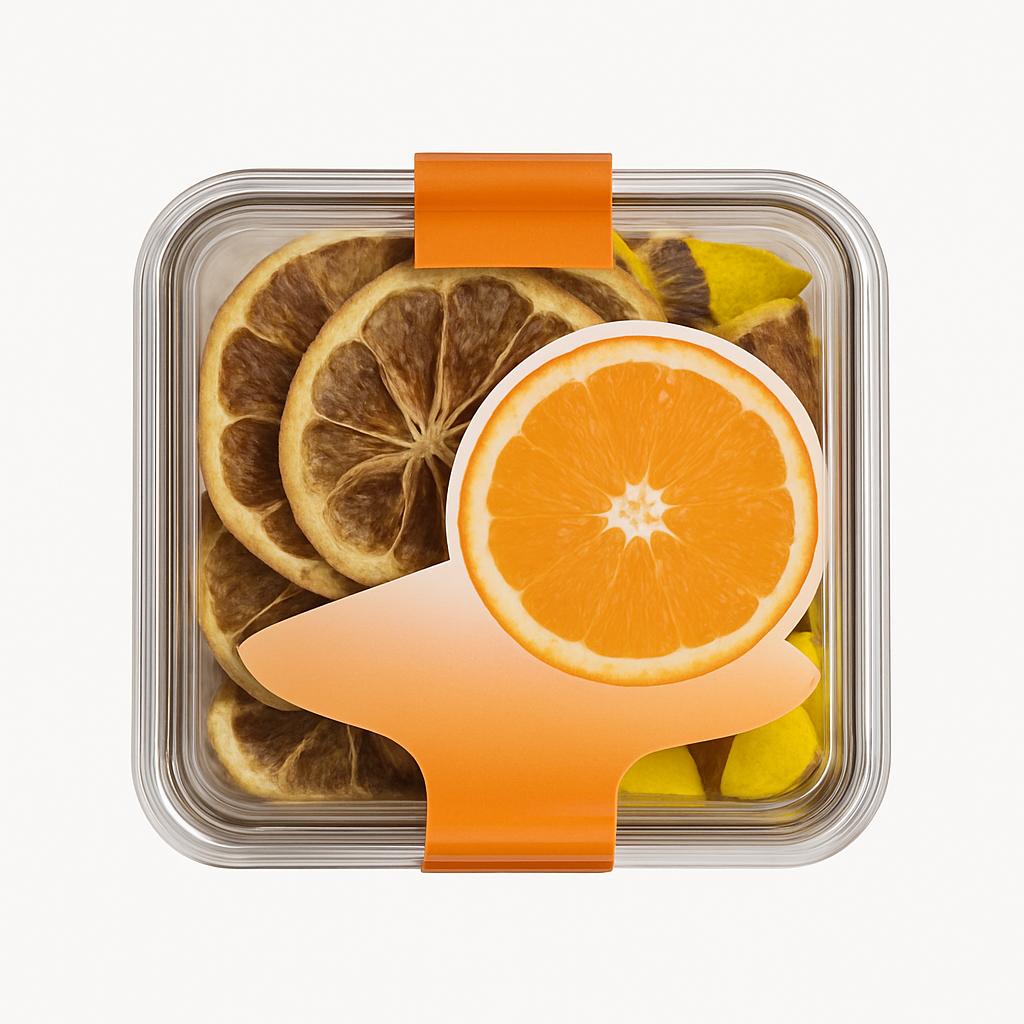 Mei Wei: Chá de Maracujá com Kumquat(百香果金桔茶)- 书生百味 - Embalagem em Fundo Branco