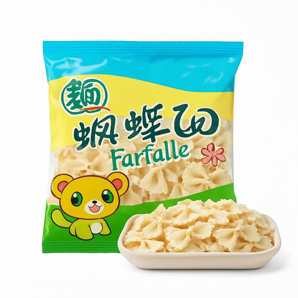 Mei Wei: Macarrão Borboleta Chencun(陈村蝴蝶面)- Zheng Feng 250g - Embalagem em Fundo Branco