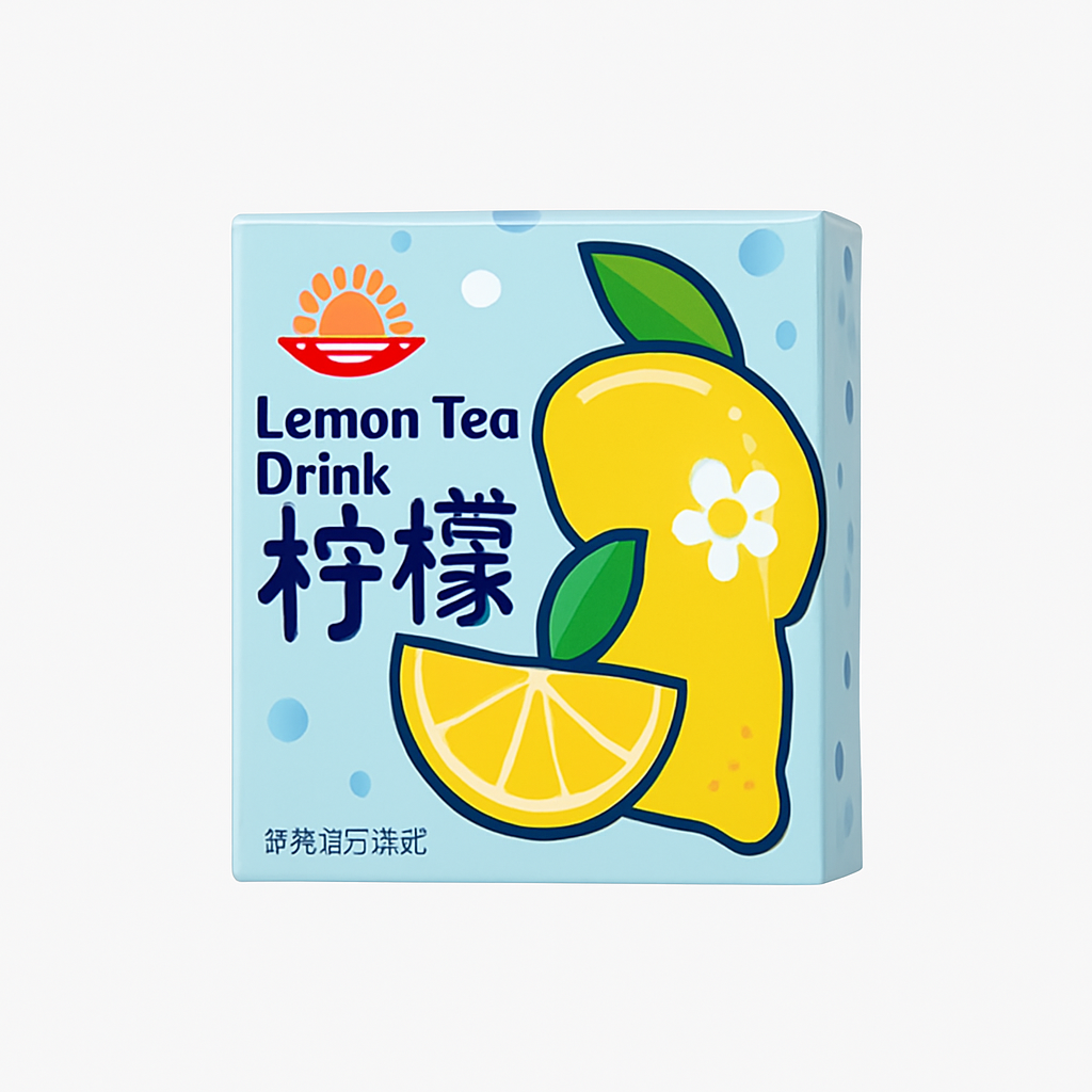 Mei Wei: Chá de Limão(阳光柠檬茶)- Sunshine 250ml - Embalagem em Fundo Branco