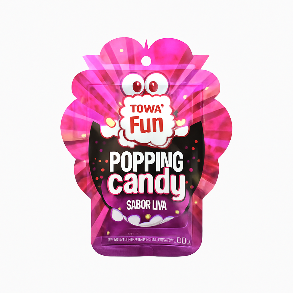 Mei Wei: Popping Candy Sabor Uva(ポッピングキャンディー)- 30g - Embalagem em Fundo Branco