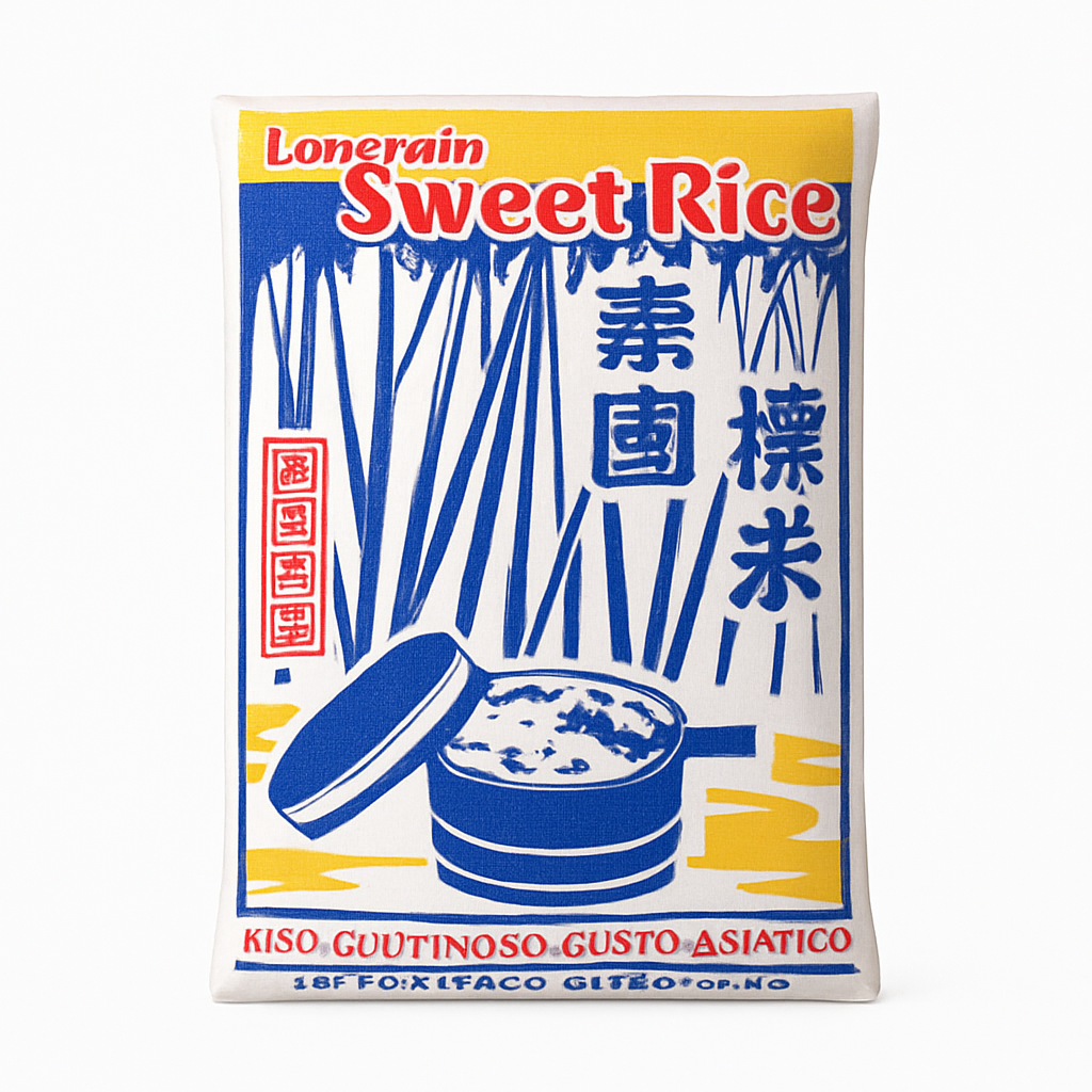 Mei Wei: Arroz Glutinoso Sweet Rice(泰國糯米)- Longrain 25kg - Embalagem em Fundo Branco