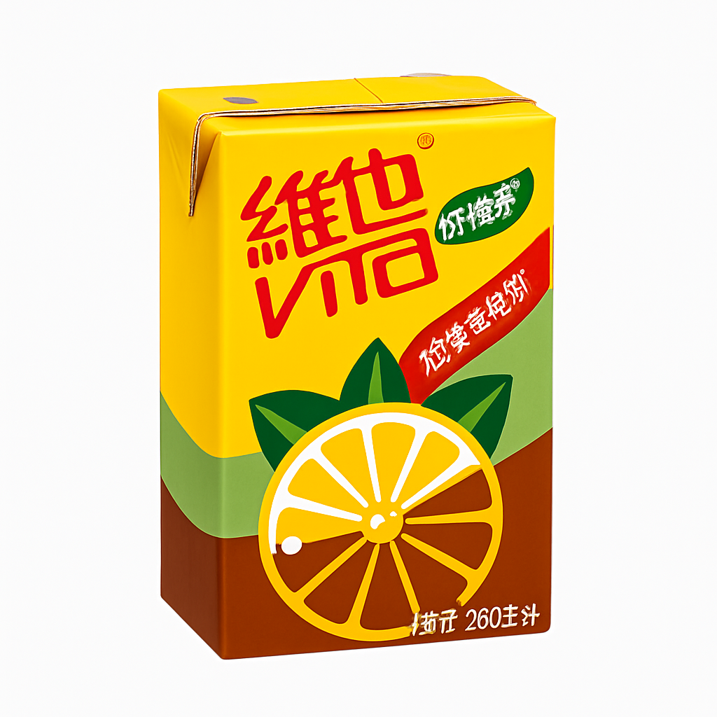 Mei Wei: Chá de Limão Vita(维他柠檬茶)- Vita 250ml - Embalagem em Fundo Branco