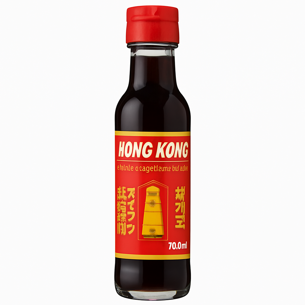 Mei Wei: Óleo de Gergelim Torrado(香港麻油)- Hong Kong 100ml - Embalagem em Fundo Branco
