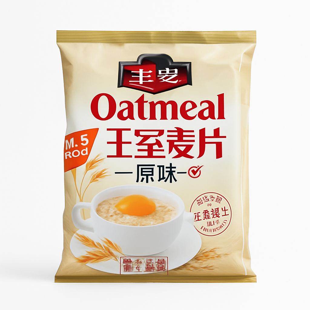 Mei Wei: Aveia Real Original(王室原味麦片)- Royal 600g - Embalagem em Fundo Branco