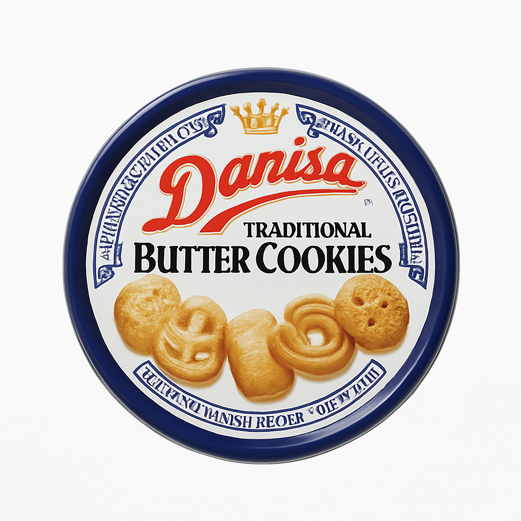 Mei Wei: Danisa Butter Cookies Tradicional - Danisa 200g - Embalagem em Fundo Branco