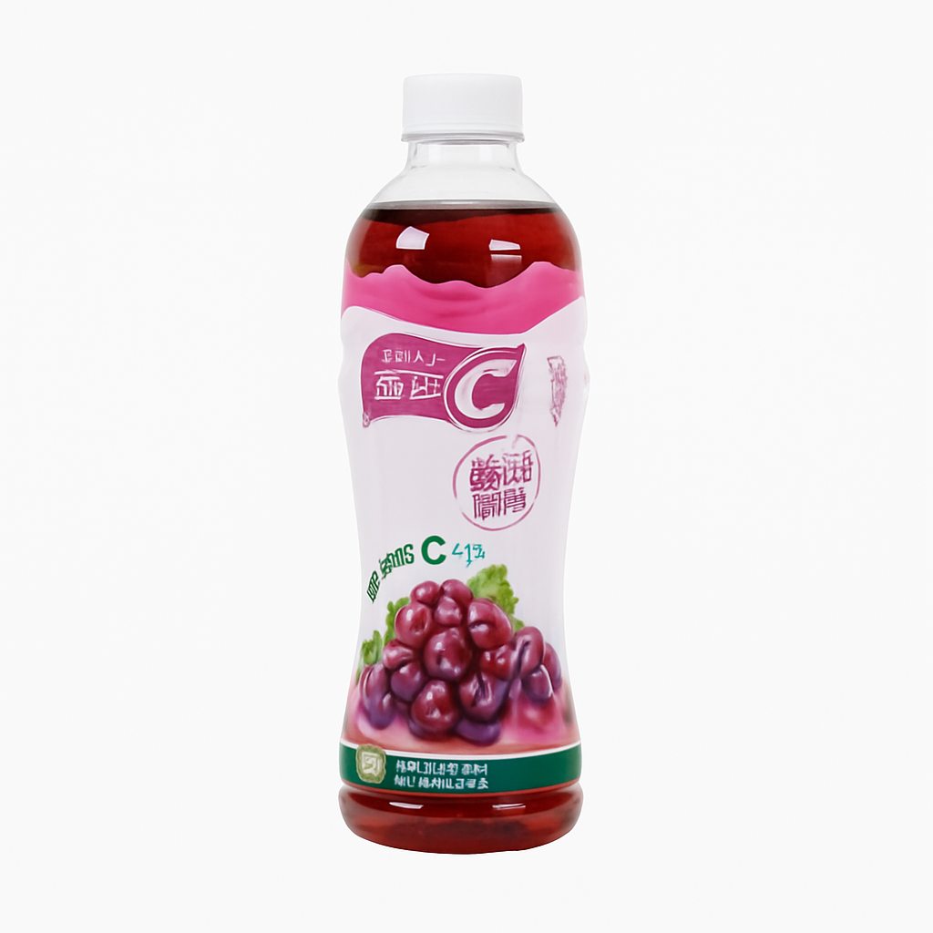Mei Wei: Suco de Uva(每日C葡萄)- Daily C 500ml - Embalagem em Fundo Branco