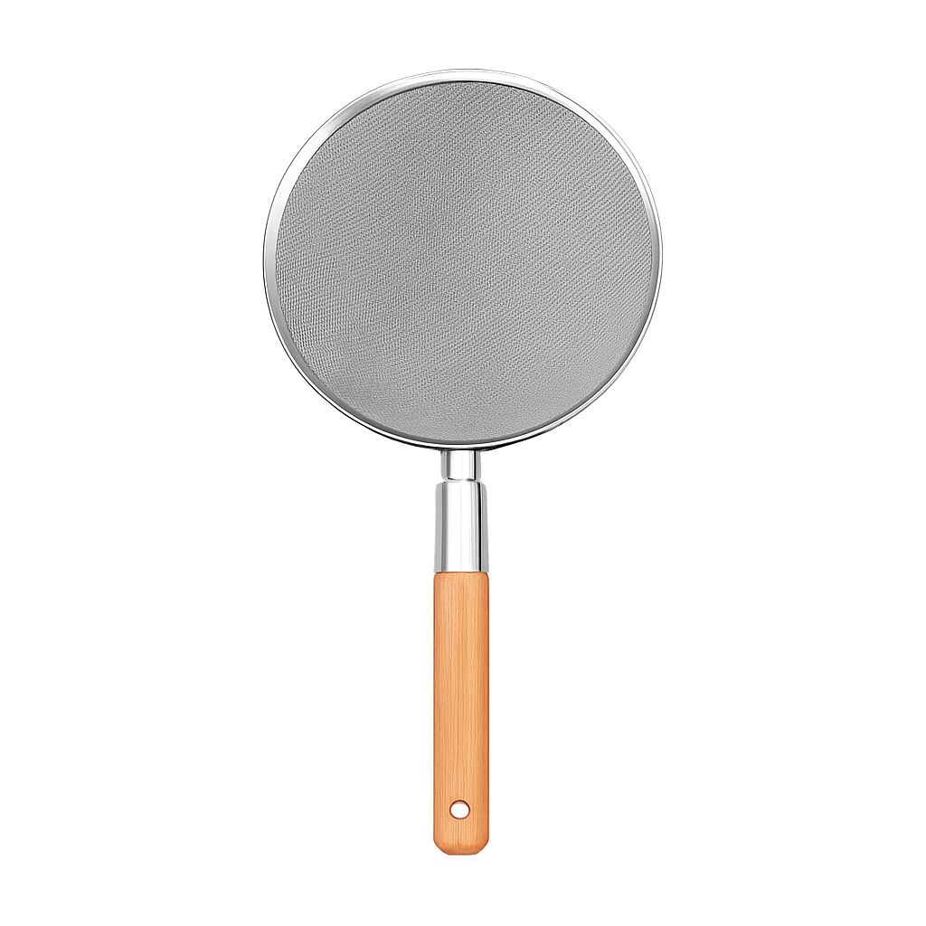 Mei Wei: Peneira de Aço Inox(网捞)- 18cm - Embalagem em Fundo Branco