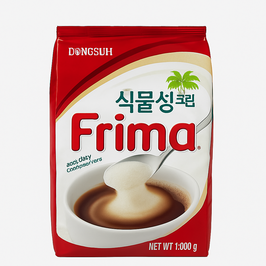Mei Wei: Frima Coffee Creamer (식물성크림) - Dongsuh 1000g - Embalagem em Fundo Branco