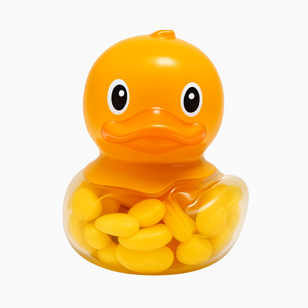 Mei Wei: Gelatina de Sabor Pato Amarelo(超友味嘻哈鸭吸吸冻)- 688g - Embalagem em Fundo Branco