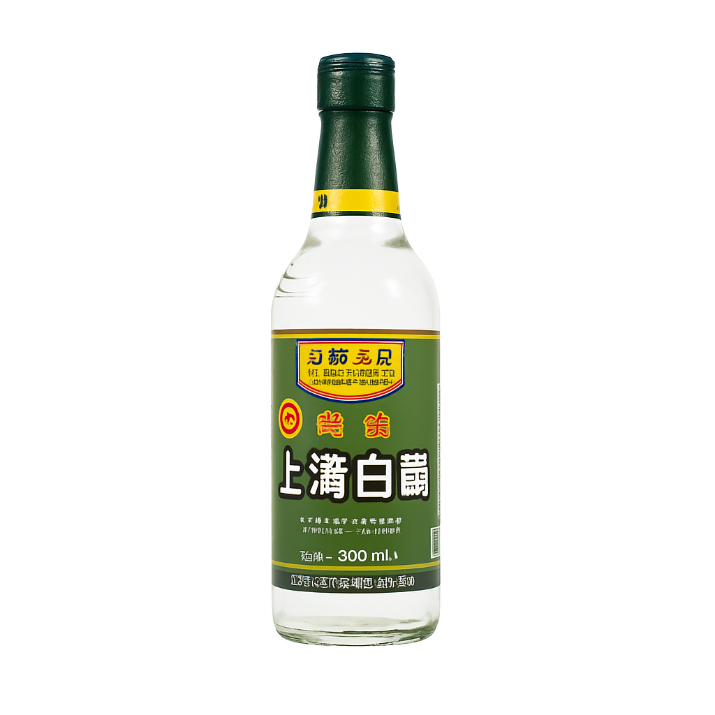 Mei Wei: Vinagre de Arroz Branco(上海白醋)- Dingfeng 500ml - Embalagem em Fundo Branco