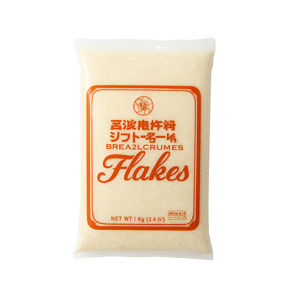 Mei Wei: Farinha de Rosca Panko(パン粉)- Flakes 3kg - Embalagem em Fundo Branco