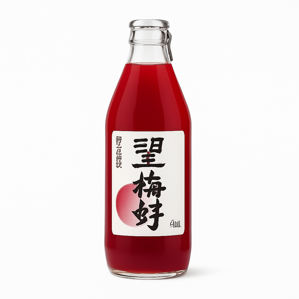 Mei Wei: Água Gaseificada de Yangmei(好望水杨梅气泡水)- Haowangshui 300ml - Embalagem em Fundo Branco