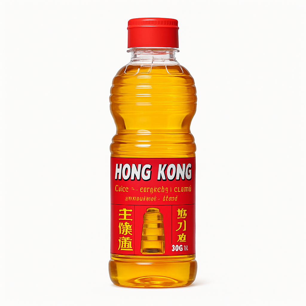 Mei Wei: Óleo de Gergelim Natural(香港生麻油)- Hong Kong 500ml - Embalagem em Fundo Branco