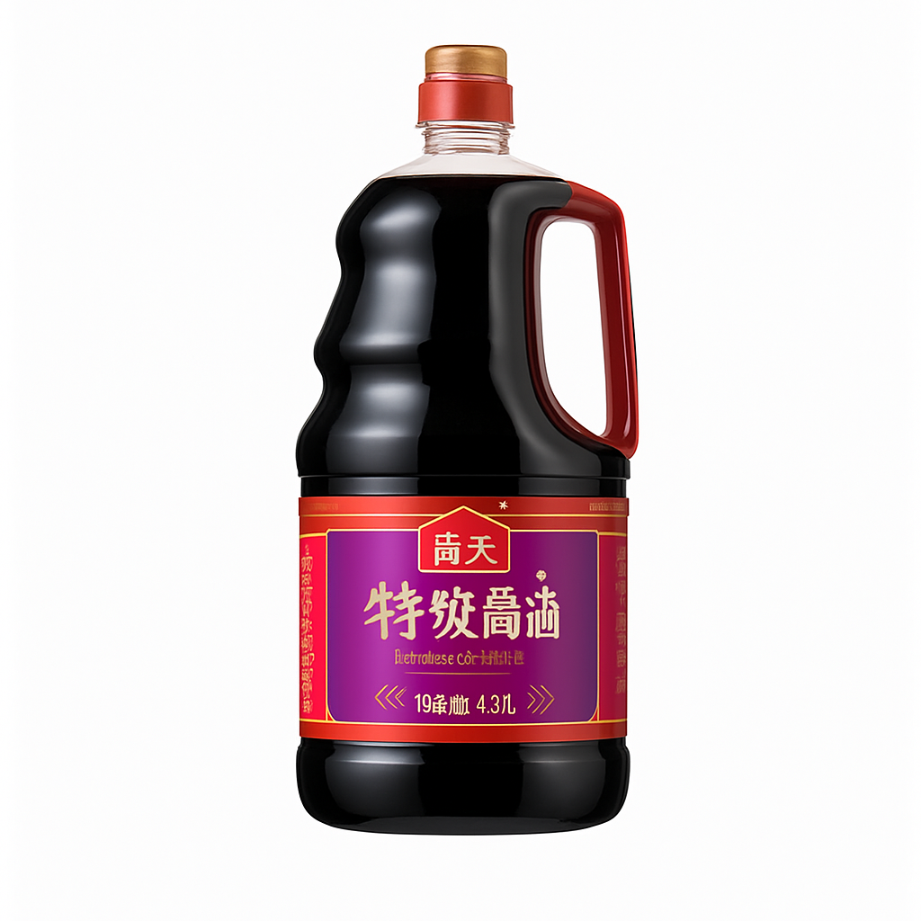 Mei Wei: Molho de Soja Premium Yipin Xian(一品鲜)- Haitian 1.28L - Embalagem em Fundo Branco