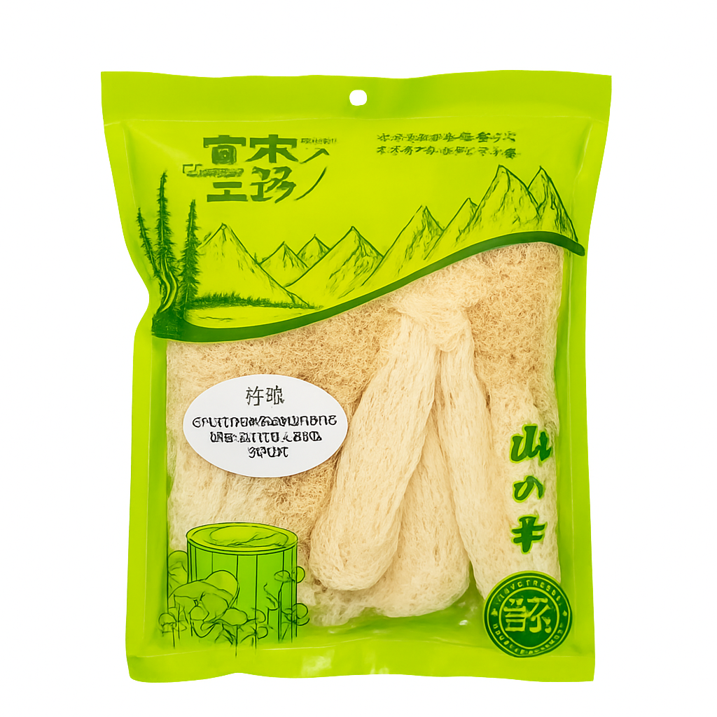 Mei Wei: Fungo de Bambu Seco(竹荪)- Xue Mu San Zhen 50g - Embalagem em Fundo Branco