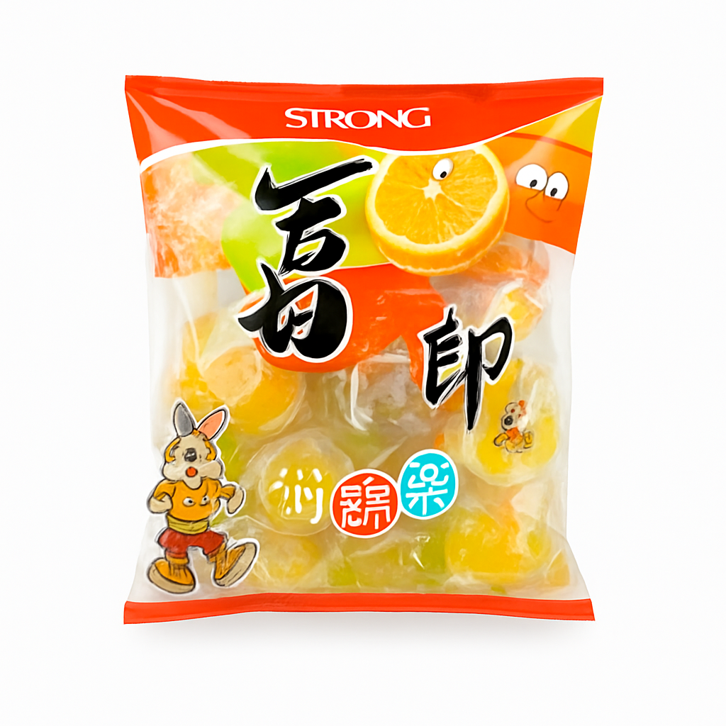 Mei Wei: Gelatina de Frutas Mista(喜之郎什锦果冻)- Xizhilang 360g - Embalagem em Fundo Branco
