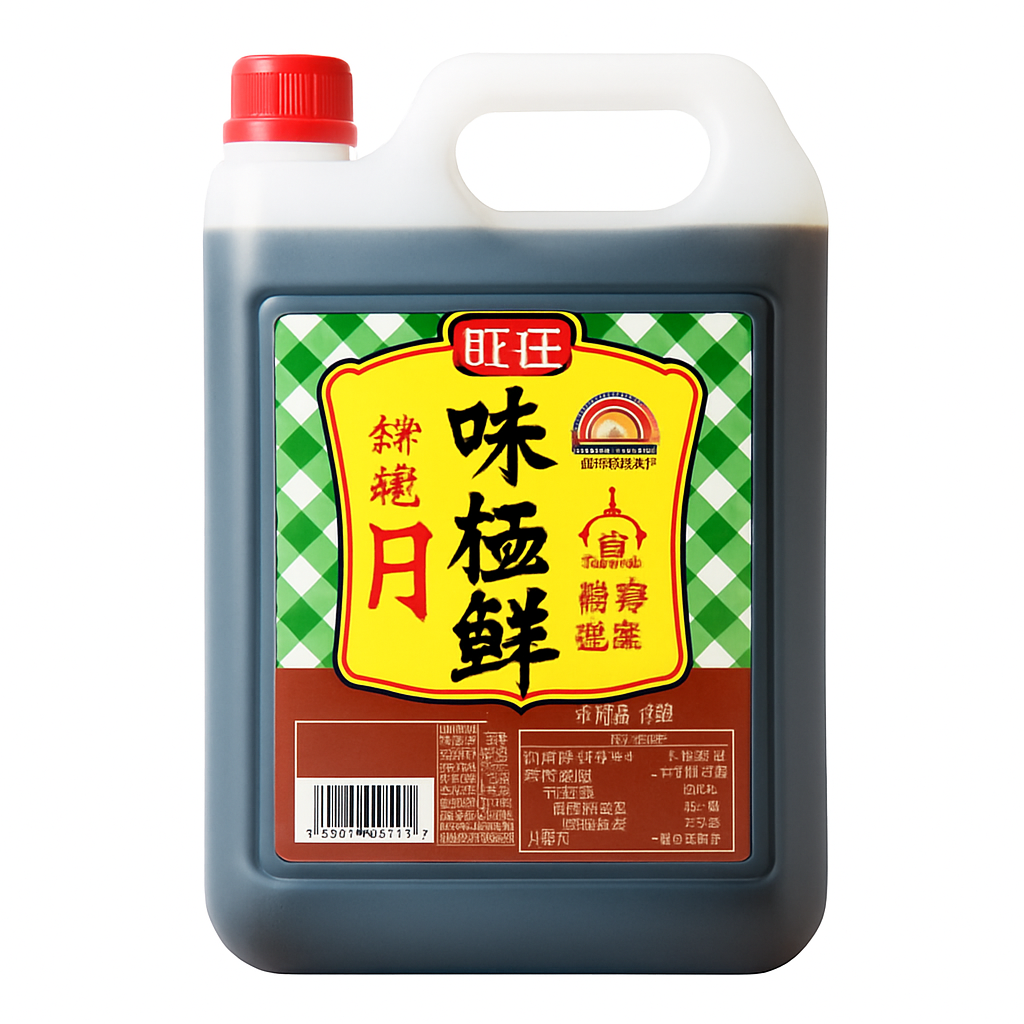 Mei Wei: Molho de Soja Premium(厨邦味极鲜酱油)- Chu Bang 1,43L - Embalagem em Fundo Branco