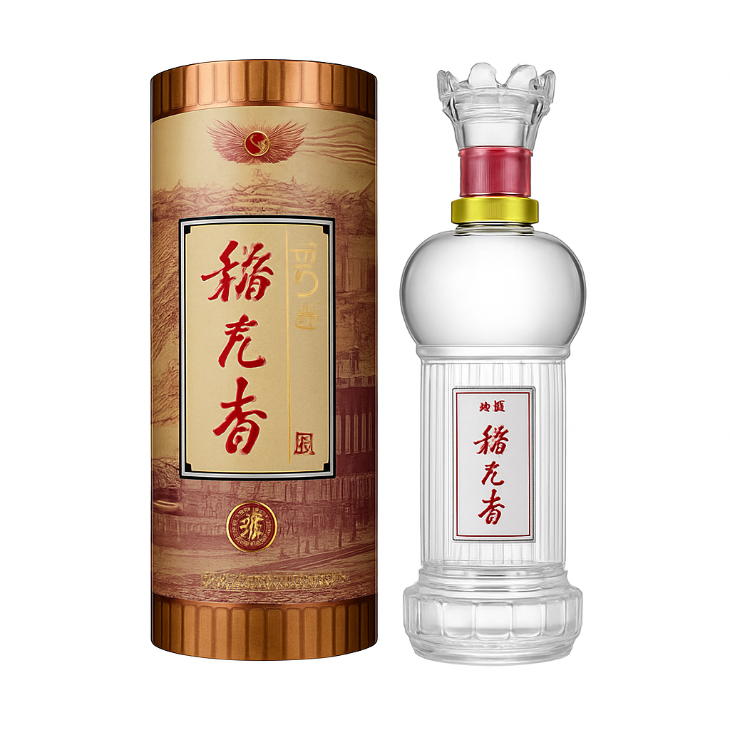 Mei Wei: Daohuaxiang Zhenpin(稻花香珍品)- 52° 500ml - Embalagem em Fundo Branco