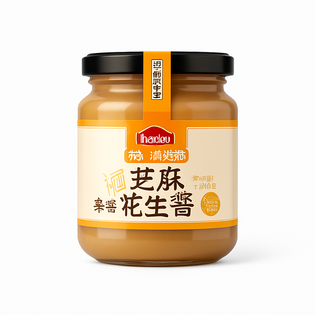 Mei Wei: Pasta de Gergelim e Amendoim(芝麻花生酱)- Haitian 300g - Embalagem em Fundo Branco