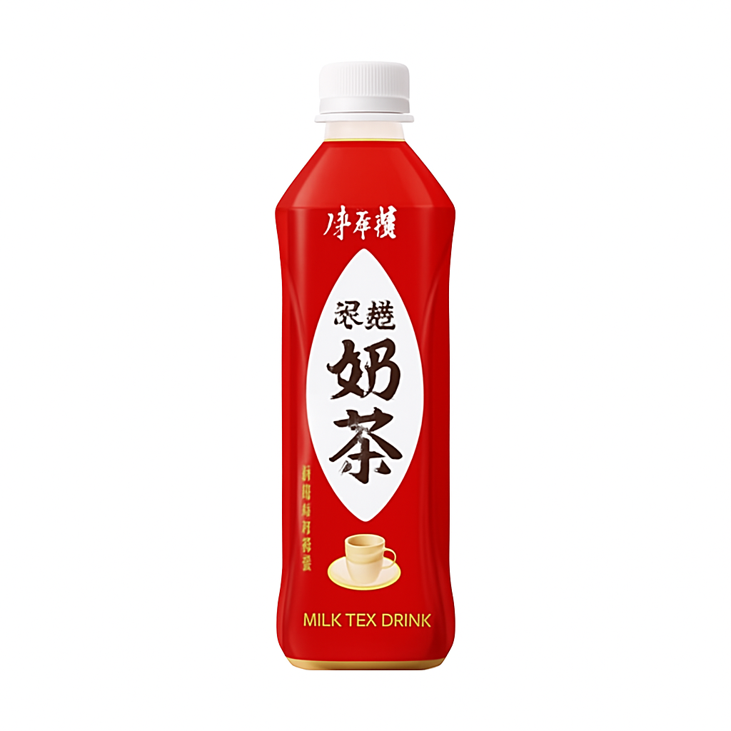 Mei Wei: Chá com Leite Clássico(康师傅奶茶)- Master Kong 500ml - Embalagem em Fundo Branco