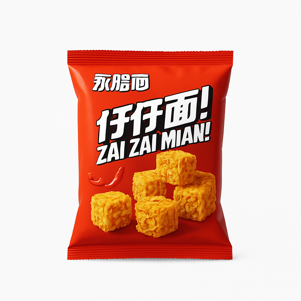 Mei Wei: Macarrão Instantâneo Picante(仔仔面)- Yongliyuan 125g - Embalagem em Fundo Branco
