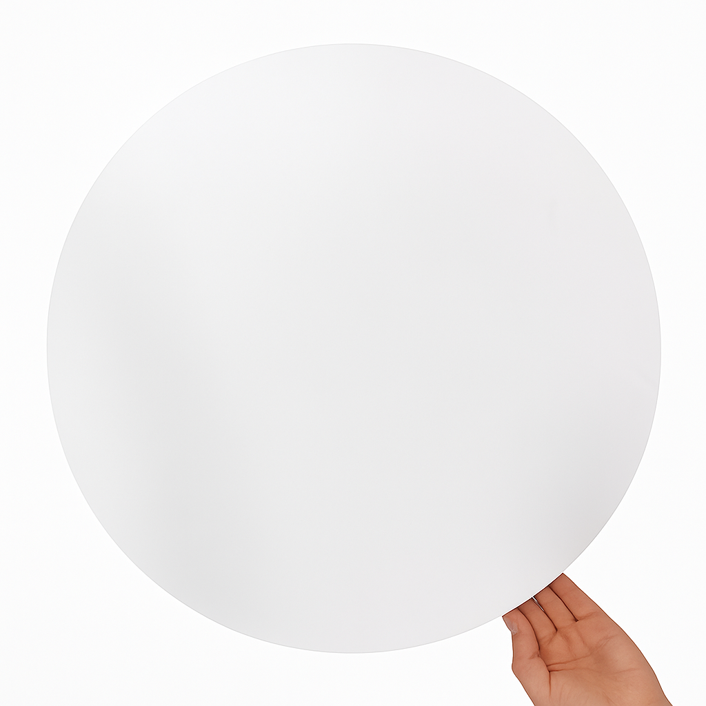 Mei Wei: Tábua de Corte Redonda Antibacteriana(胶菜板)- 38cm - Embalagem em Fundo Branco