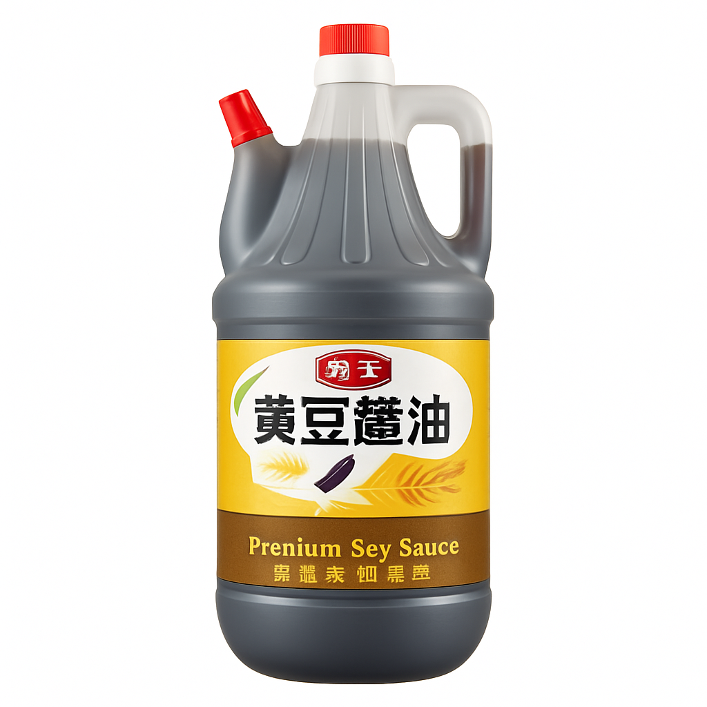 Mei Wei: Molho de Soja com Feijão Amarelo(海天黄豆酱油)- Haitian 800ml - Embalagem em Fundo Branco
